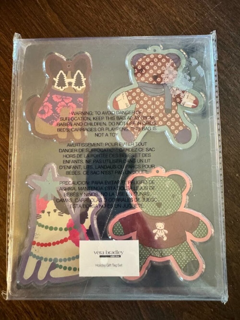 Vera Bradley Holiday Gift Tag Set Winter Medley 16 Tags
